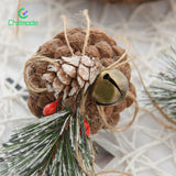 4PCS Christmas Pine Cones Pendants Xmas Tree Decor DIY Ornaments