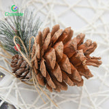 4PCS Christmas Pine Cones Pendants Xmas Tree Decor DIY Ornaments