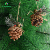 4PCS Christmas Pine Cones Pendants Xmas Tree Decor DIY Ornaments