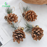 4PCS Christmas Pine Cones Pendants Xmas Tree Decor DIY Ornaments