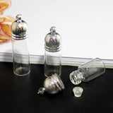 4PCS Clear Glass Bottle Pendant Perfume Small Bottle Pendants