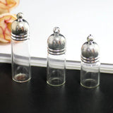 4PCS Clear Glass Bottle Pendant Perfume Small Bottle Pendants