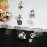 4PCS Clear Glass Bottle Pendant Perfume Small Bottle Pendants
