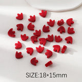 4PCS Coloured Glaze Flower Pendant for Jewelry Making