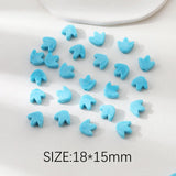 4PCS Coloured Glaze Flower Pendant for Jewelry Making