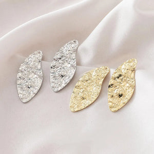 4PCS Irregular Texture Pendant Charms for Jewelry Making DIY Earrings Hand Brass