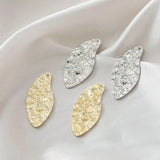 4PCS Irregular Texture Pendant Charms for Jewelry Making DIY Earrings Hand Brass