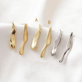 4PCS Long Ear Studs 14K Plated DIY Earrings Supplies for Jewelry Making