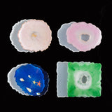 4PCS DIY Coaster Molds Set Epoxy Resin Mold Silicone Jewelry Making Kit