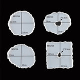 4PCS DIY Coaster Molds Set Epoxy Resin Mold Silicone Jewelry Making Kit