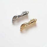 4PCS Hand Gesture Charms for DIY Jewelry Making Earrings Brass 14k Plate