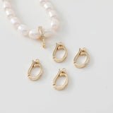4PCS Zirconia Clasp Set Brass DIY Jewelry Making Supplies