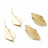 4PCS Diamond-shaped Pleated Ear Diy Earrings Jewelry