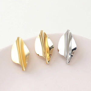 4PCS Diamond-shaped Pleated Ear Diy Earrings Jewelry