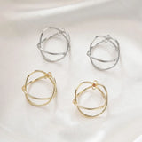 4PCS Double Circle Eardrop Pendant Charms For Jewelry Findings