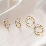 4PCS Double Circle Eardrop Pendant Charms For Jewelry Findings