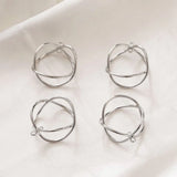 4PCS Double Circle Eardrop Pendant Charms For Jewelry Findings