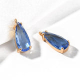 4PCS Glass Pendant Eardrop Charms for DIY Earrings