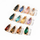 4PCS Glass Pendant Eardrop Charms for DIY Earrings