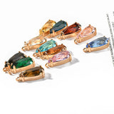 4PCS Glass Pendant Eardrop Charms for DIY Earrings