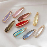 4PCS Rhinestone Eardrop Pendants for DIY Earrings