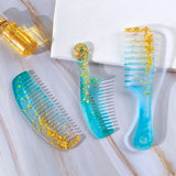 4PCS Epoxy Resin Moulds Comb Shaped Silicone Crafts Molds DIY Hand-Making Tools