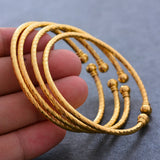 4PCS Ethiopia Africa Dubai Fine lines Bangles&Bracelet For Women Bracelet