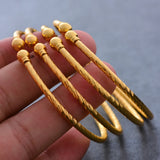 4PCS Ethiopia Africa Dubai Fine lines Bangles&Bracelet For Women Bracelet