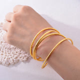 4PCS Ethiopia Africa Dubai Fine lines Bangles&Bracelet For Women Bracelet