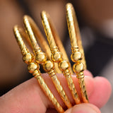 4PCS Ethiopia Africa Dubai Fine lines Bangles&Bracelet For Women Bracelet