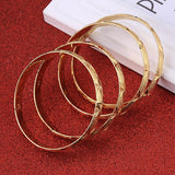 4PCS Ethiopian Bride Bangle for Women Dubai Bracelet African Arab Jewelry
