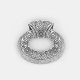 4PCS Ethnic Abstract Large Hollow Round Charms Pendants for Necklace Choker