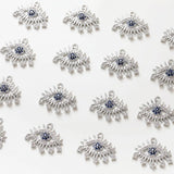 4PCS Evil Eye Zircon Charms Pendant Jewelry Making Supplies DIY Hand 14k Plated
