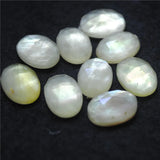 4PCS Citrine Topaz Cabochons Oval & Coin Shape 10X14MM & 10MM DIY Jewelry