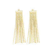 4PCS 45MM 14K Brass Chain Tassel Charms Pendants High Jewelry Making Supplies