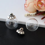 4PCS Glass Ball Pendant Mini Glass Bottles Charms Pendants DIY Hollow Glass Orbs