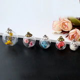 4PCS Glass Ball Pendant Mini Glass Bottles Charms Pendants DIY Hollow Glass Orbs
