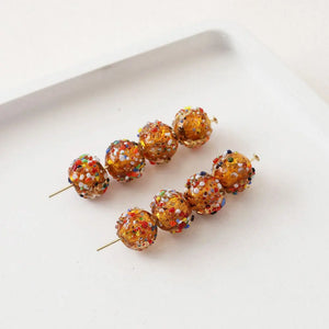 4PCS Glass Beads Charms for Jewelry Making