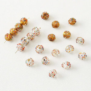 4PCS Glass Beads Charms for Jewelry Making