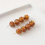4PCS Glass Beads Charms for Jewelry Making
