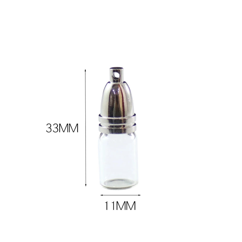 4PCS Glass Bottle Pendant Wish Secret Keep Small Bottle Pendants Women Gift