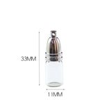 4PCS Glass Bottle Pendant Wish Secret Keep Small Bottle Pendants Women Gift