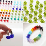 4PCS Glass Flower Beads Hand Charms for Jewelry Making DIY Beaded Accessories