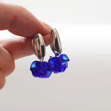 4PCS Glass Flower Beads Hand Charms for Jewelry Making DIY Beaded Accessories