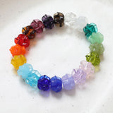 4PCS Glass Flower Beads Hand Charms for Jewelry Making DIY Beaded Accessories