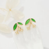 4PCS Plated Brass Leaf Leaves Screw Eye Pins Pearl Beads Findings