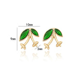 4PCS Plated Brass Leaf Leaves Screw Eye Pins Pearl Beads Findings