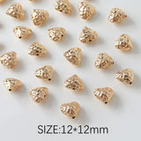 4PCS Plated Brass Spacer Beads Charms for Jewelry Making