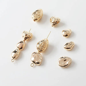 4PCS Plated Brass Spacer Beads Charms for Jewelry Making