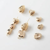 4PCS Plated Brass Spacer Beads Charms for Jewelry Making